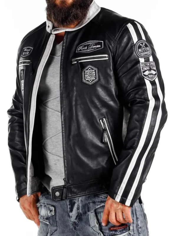 Rd Ride To Live Skindjakke - Sort/Hvid^* Shop