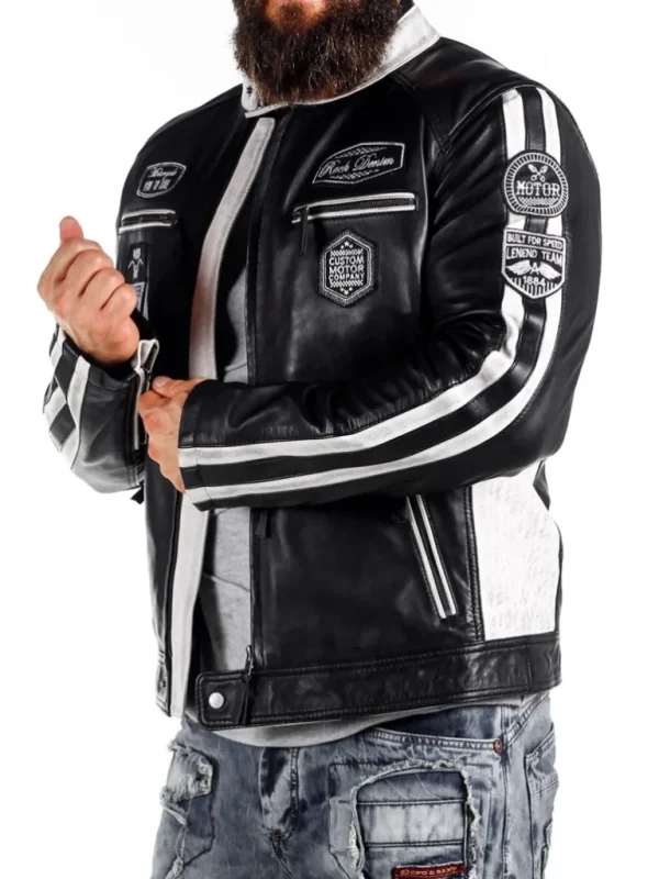 Rd Ride To Live Skindjakke - Sort/Hvid^* Shop