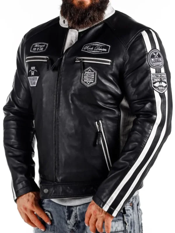 Rd Ride To Live Skindjakke - Sort/Hvid^* Shop