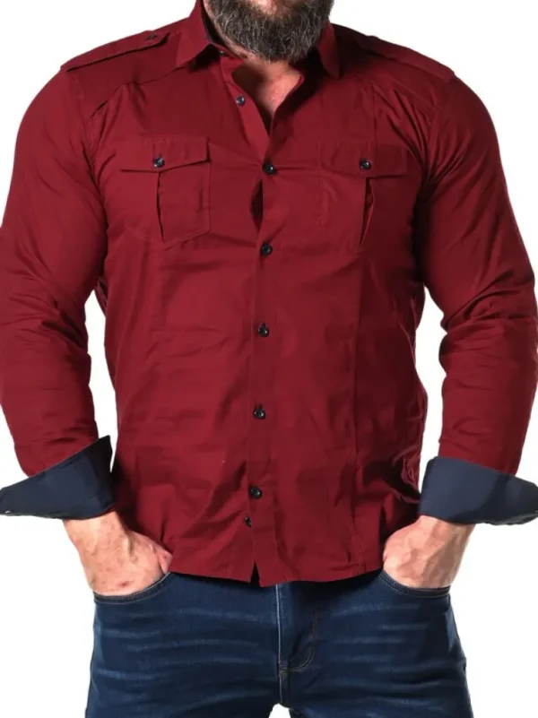 Rd Rockstar Skjorte - Rod/Bla^* Shop