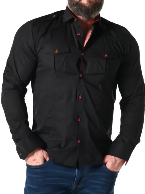 Rd Rockstar Skjorte - Sort/Rod^* Fashion