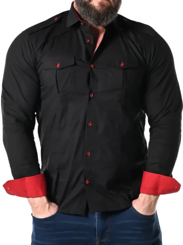 Rd Rockstar Skjorte - Sort/Rod^* Fashion