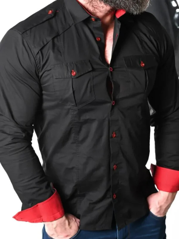 Rd Rockstar Skjorte - Sort/Rod^* Fashion