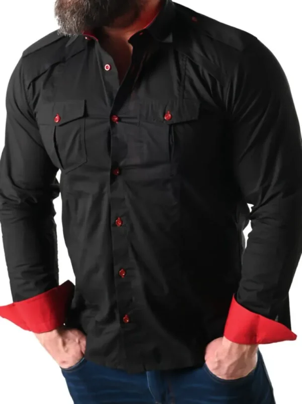 Rd Rockstar Skjorte - Sort/Rod^* Fashion