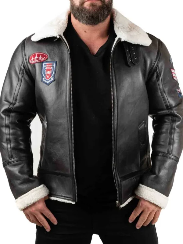 Rd Roughwing Pilot Skindjakke - Sort^* Best Sale