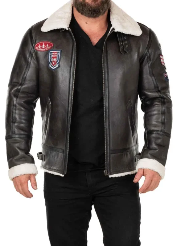 Rd Roughwing Pilot Skindjakke - Sort^* Best Sale