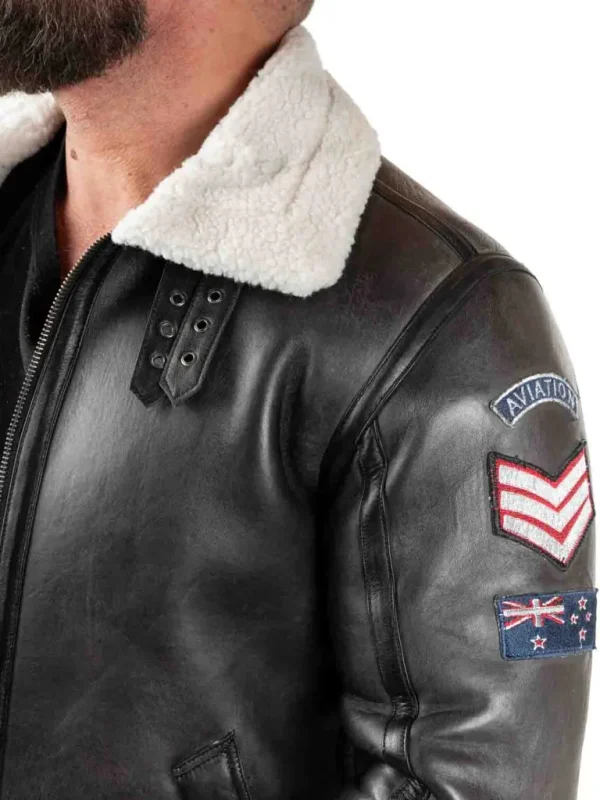 Rd Roughwing Pilot Skindjakke - Sort^* Best Sale