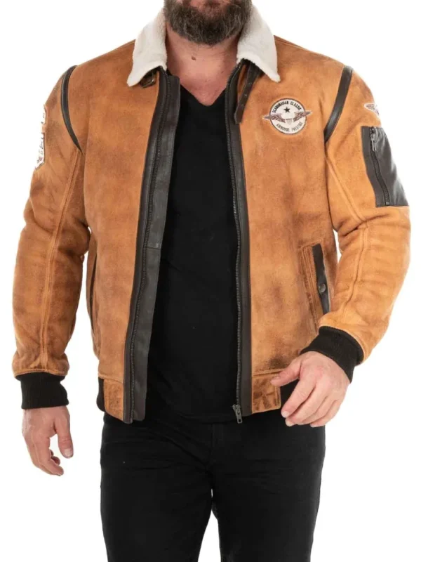 Rd Rover Pilot Skindjakke - Cognac^* Flash Sale
