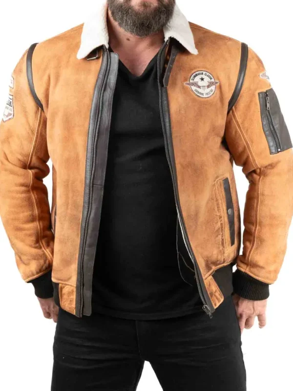 Rd Rover Pilot Skindjakke - Cognac^* Cheap