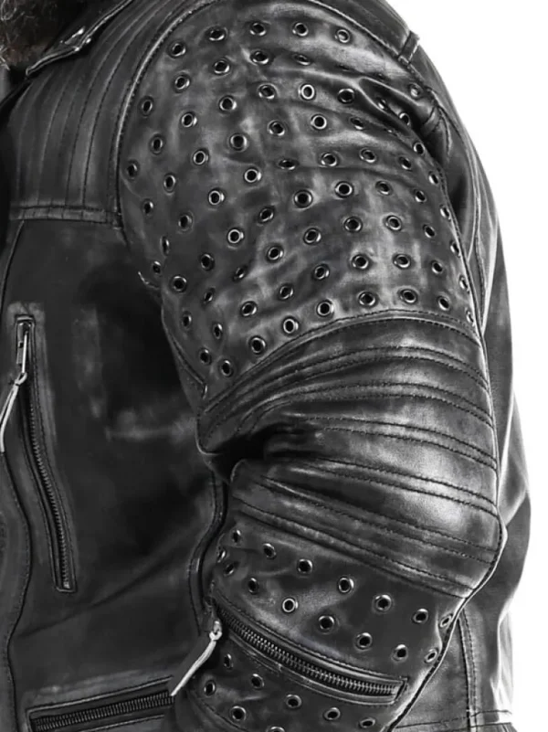 Rd Salvator Biker Skindjakke - Morkegra^* New