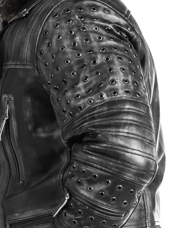 Rd Salvator Biker Skindjakke - Morkegra^* New