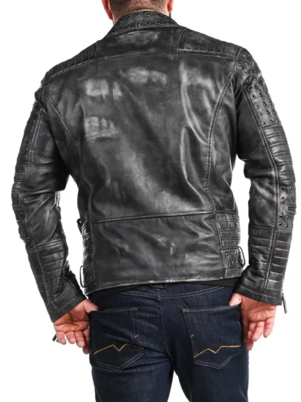 Rd Salvator Biker Skindjakke - Morkegra^* New