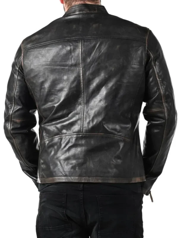 Rd Skull Flames Skindjakke - Sort^* Flash Sale