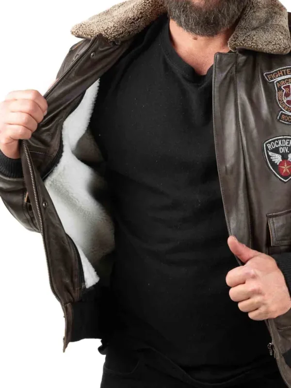 Rd Skybound Pilot Skindjakke - Morkebrun^* Cheap