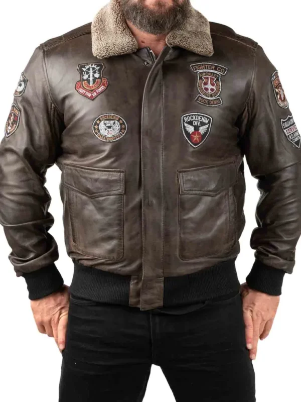 Rd Skybound Pilot Skindjakke - Morkebrun^* Cheap