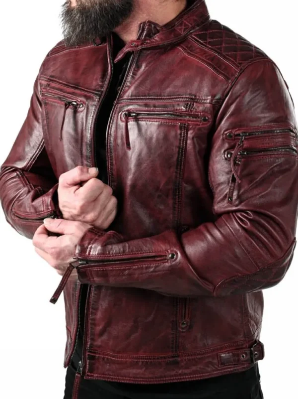 Rd Thunder Skindjakke - Dark Red^* Fashion