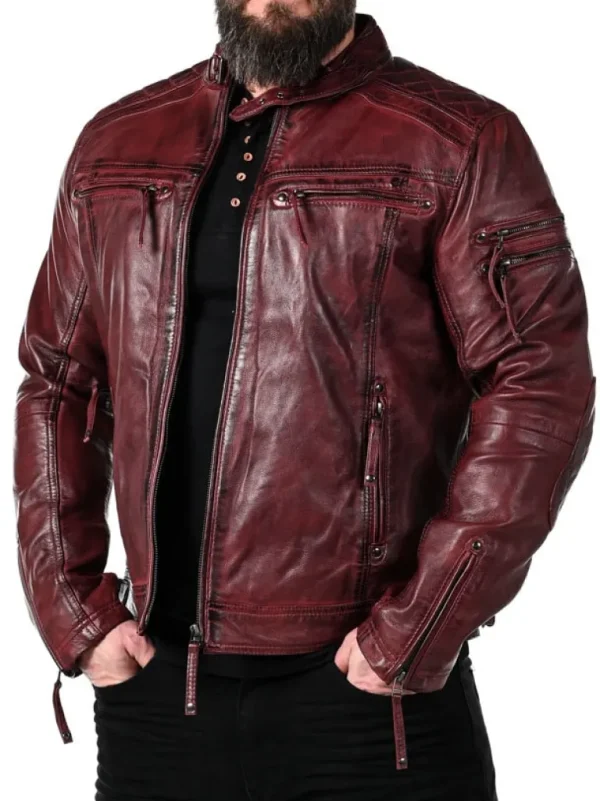 Rd Thunder Skindjakke - Dark Red^* Outlet