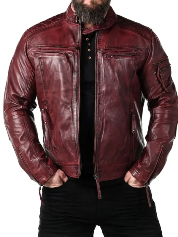 Rd Thunder Skindjakke - Dark Red^* Outlet