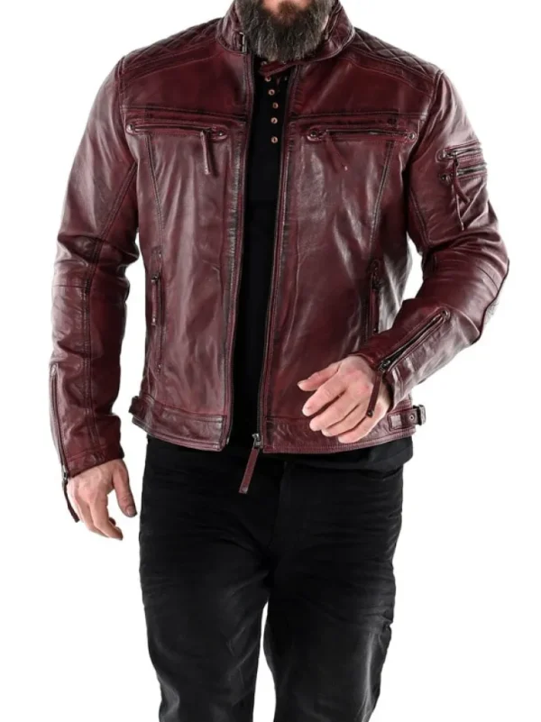 Rd Thunder Skindjakke - Dark Red^* Outlet
