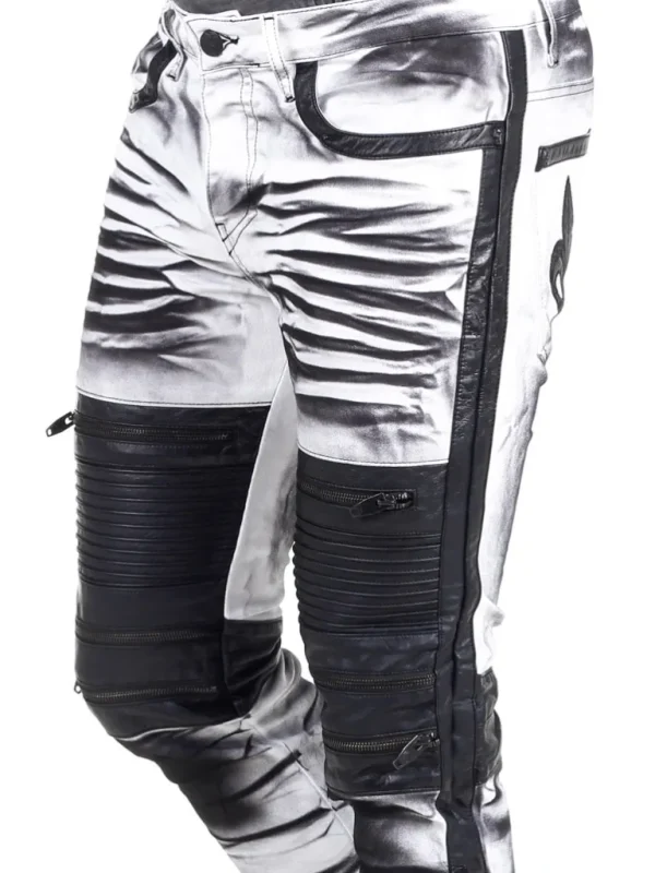 Rising Slim Fit Jeans - Hvid/Sort^Kingz Clearance