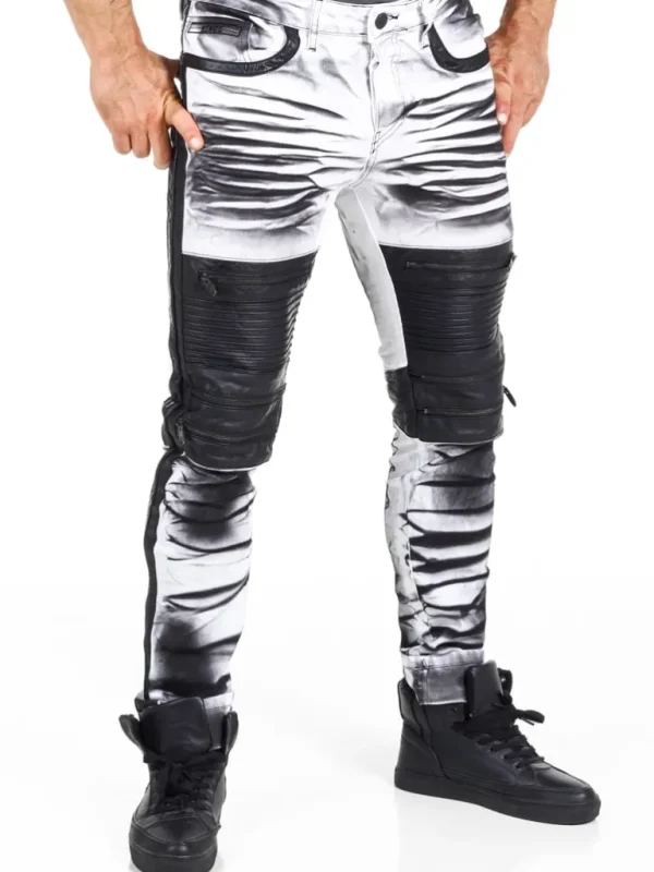 Rising Slim Fit Jeans - Hvid/Sort^Kingz Best