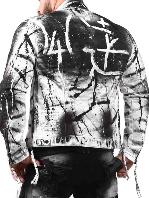 Rockstar Jeansjakke - Hvid/Sort^Kingz Best