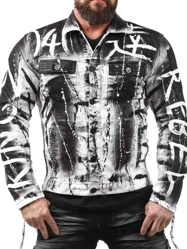 Rockstar Jeansjakke - Hvid/Sort^Kingz Best