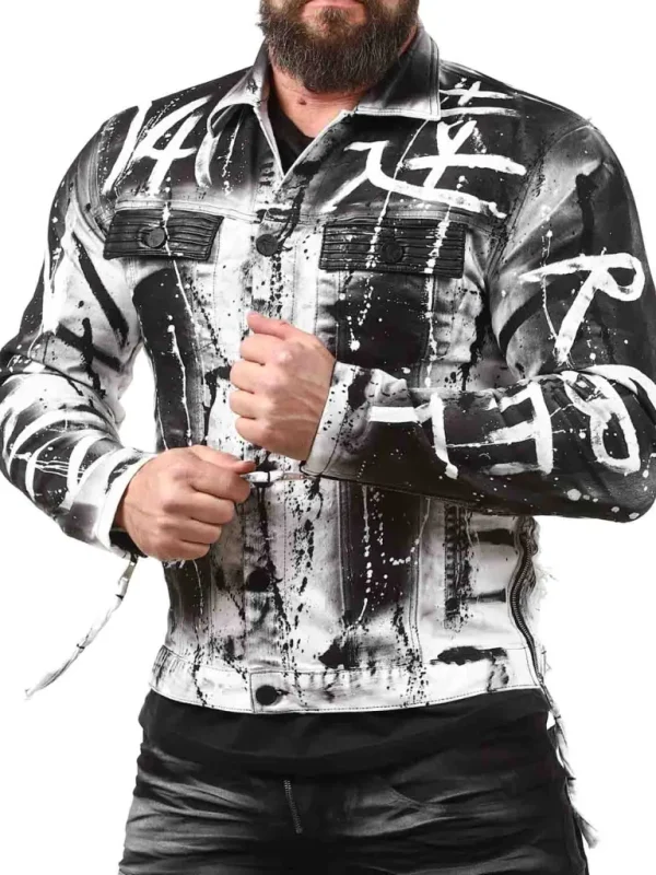 Rockstar Jeansjakke - Hvid/Sort^Kingz Best