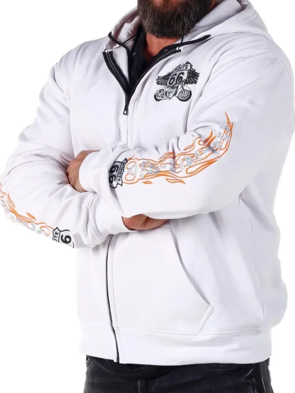 Route 66 Hoodie - Hvid^* Shop