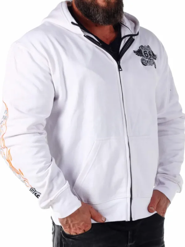 Route 66 Hoodie - Hvid^* Shop