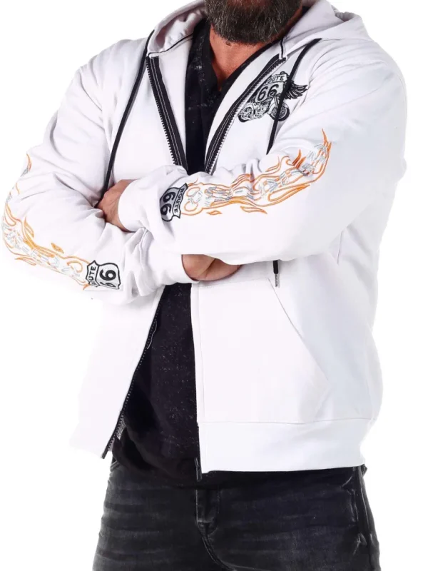 Route 66 Hoodie - Hvid^* Shop