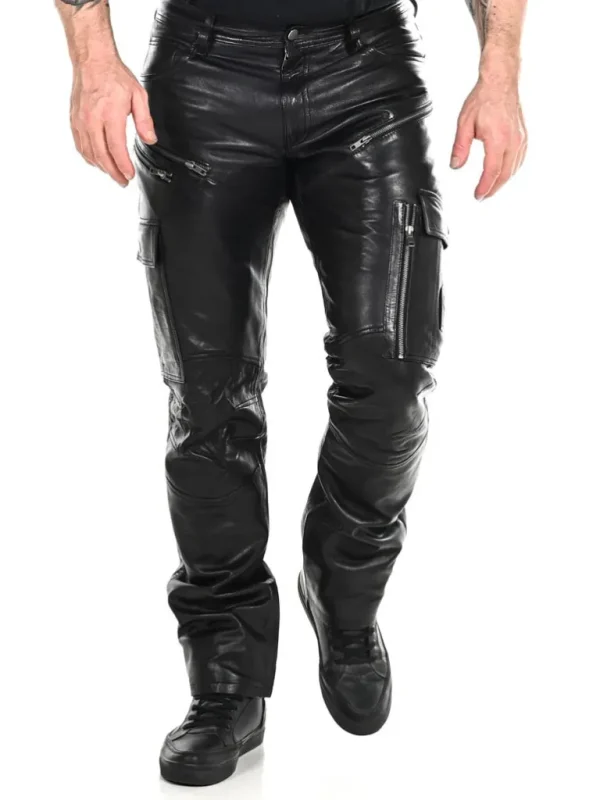 Salvatoro Cargo Skindbukser - Sort^* Online