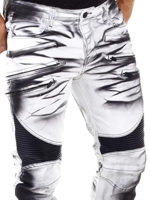 Sanchoz Jeans - Hvid/Sort^Kingz Sale