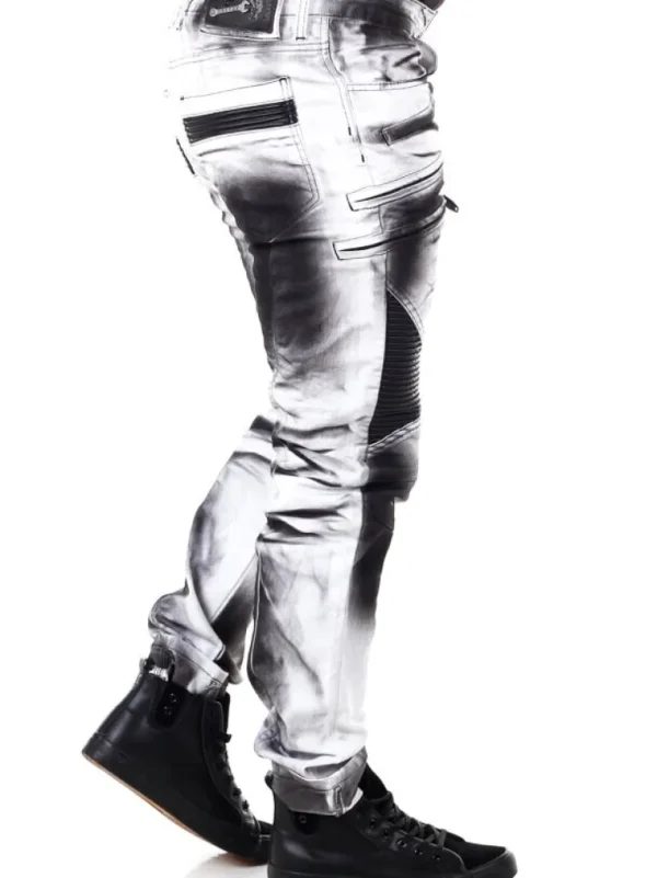 Sanchoz Jeans - Hvid/Sort^Kingz Sale