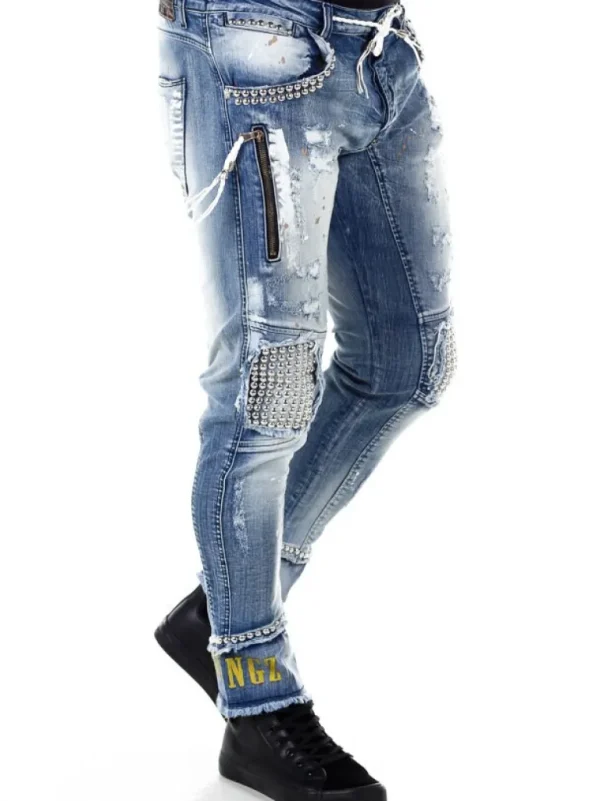 Zakai Jeans - Lyseblå^Kingz Online