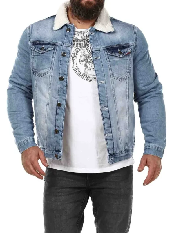 Zeke Foret Jeansjakke - Lyseblå^Cipo & Baxx Hot