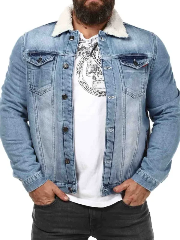 Zeke Foret Jeansjakke - Lyseblå^Cipo & Baxx Online