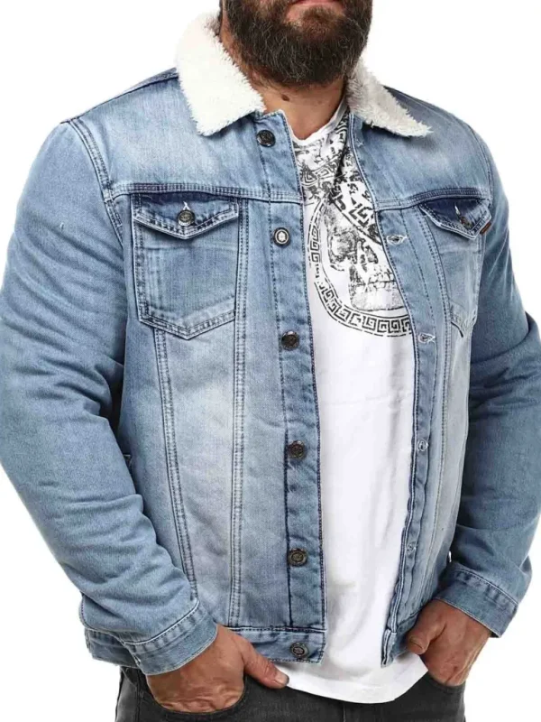 Zeke Foret Jeansjakke - Lyseblå^Cipo & Baxx Online