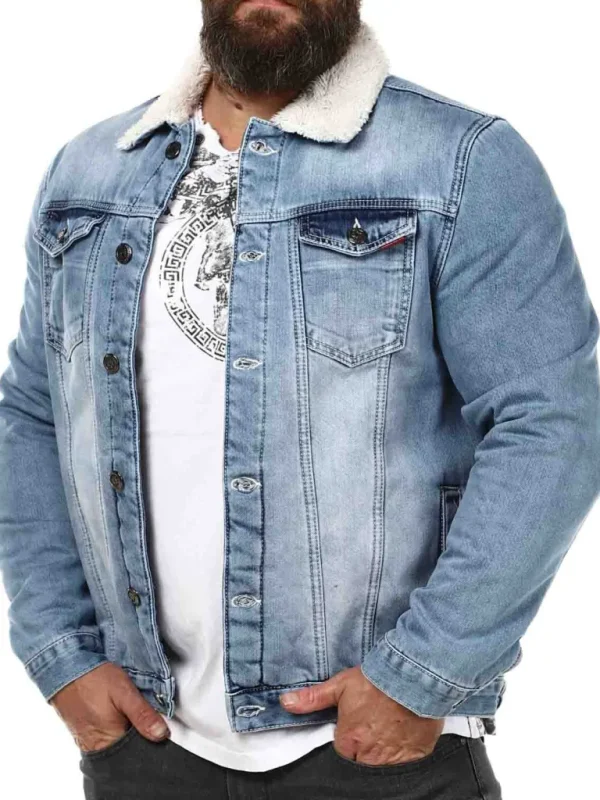 Zeke Foret Jeansjakke - Lyseblå^Cipo & Baxx Online